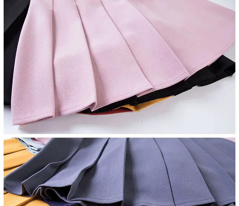 Black Pleated Girl Skirt 2022 New Student Women — feature 8