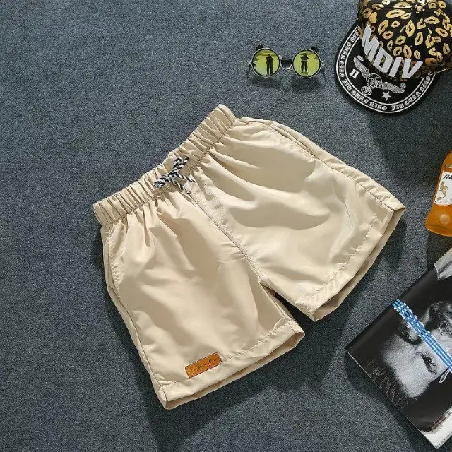 2019 Men's Black Embroidered Shorts Hong Kong Style - Image 11