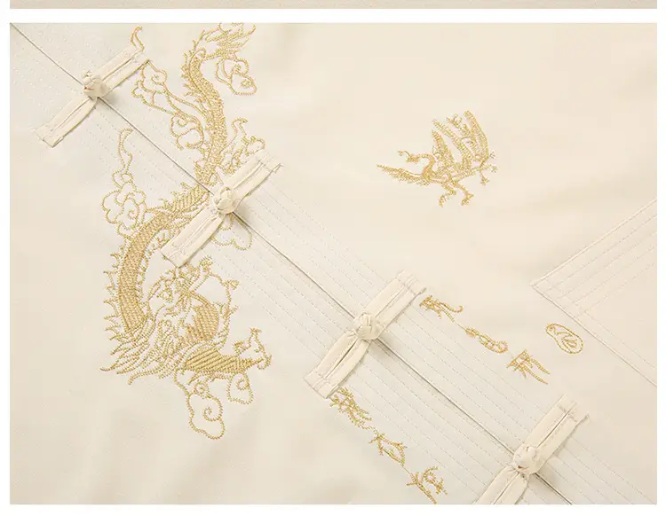 White Embroidered Chinese Tang Suit for Men — feature 15