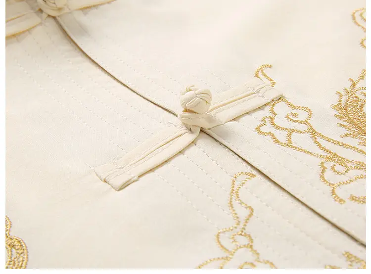White Embroidered Chinese Tang Suit for Men — feature 16