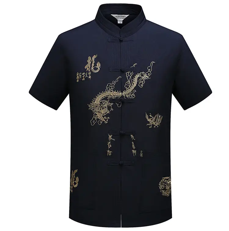 White Embroidered Chinese Tang Suit for Men — feature 6