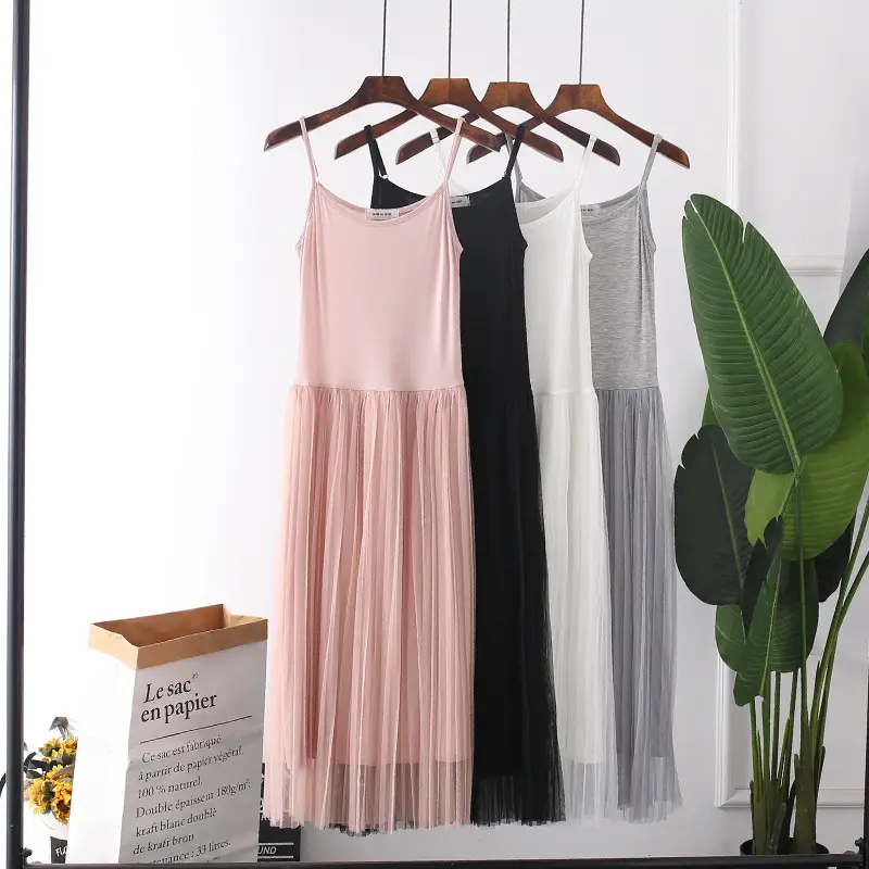 Spring Pleated Long Skirt Vest Set Grey - Image 9