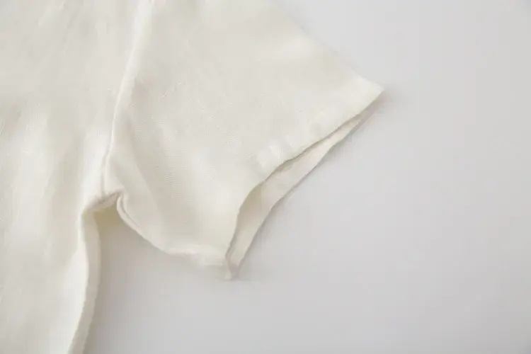White Cross Collar Hanfu Shirt for Girls — feature 12