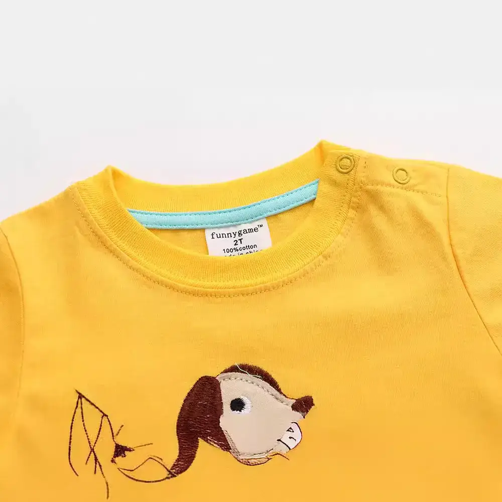 Summer Girls Yellow T-Shirt Short Sleeve - Image 2