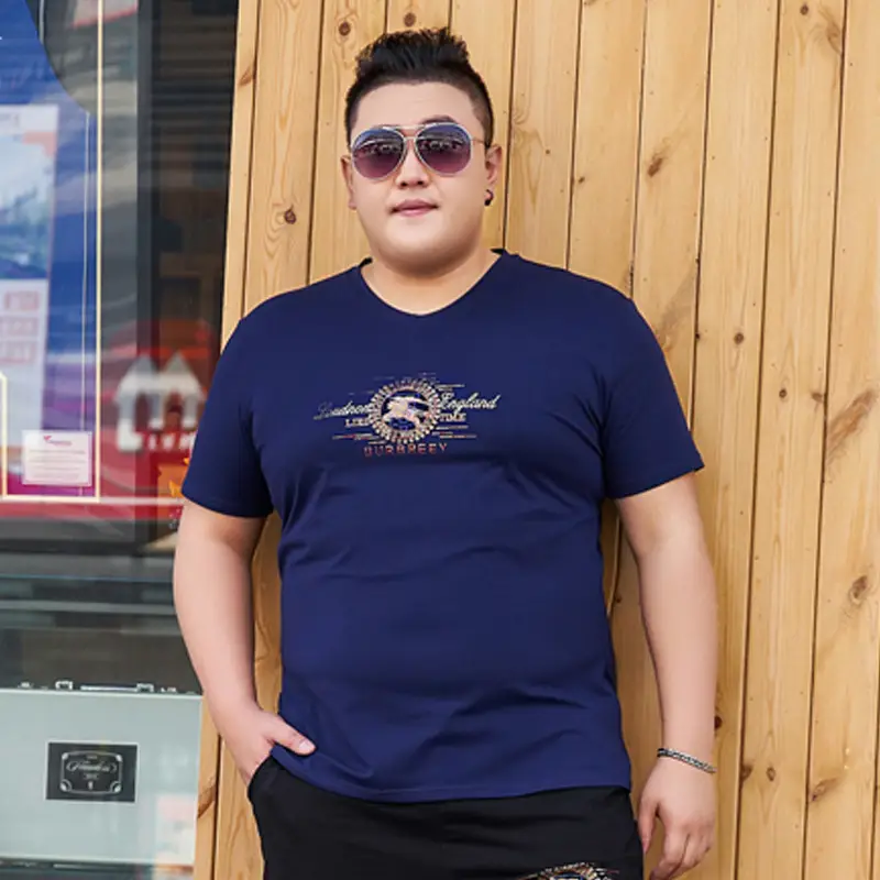 Men's Black Printed V-Neck T-Shirt Extra Large - Image 9