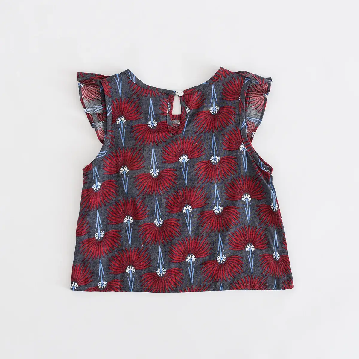 Girls Sleeveless Printed Top Korean Style Summer Top - Image 2