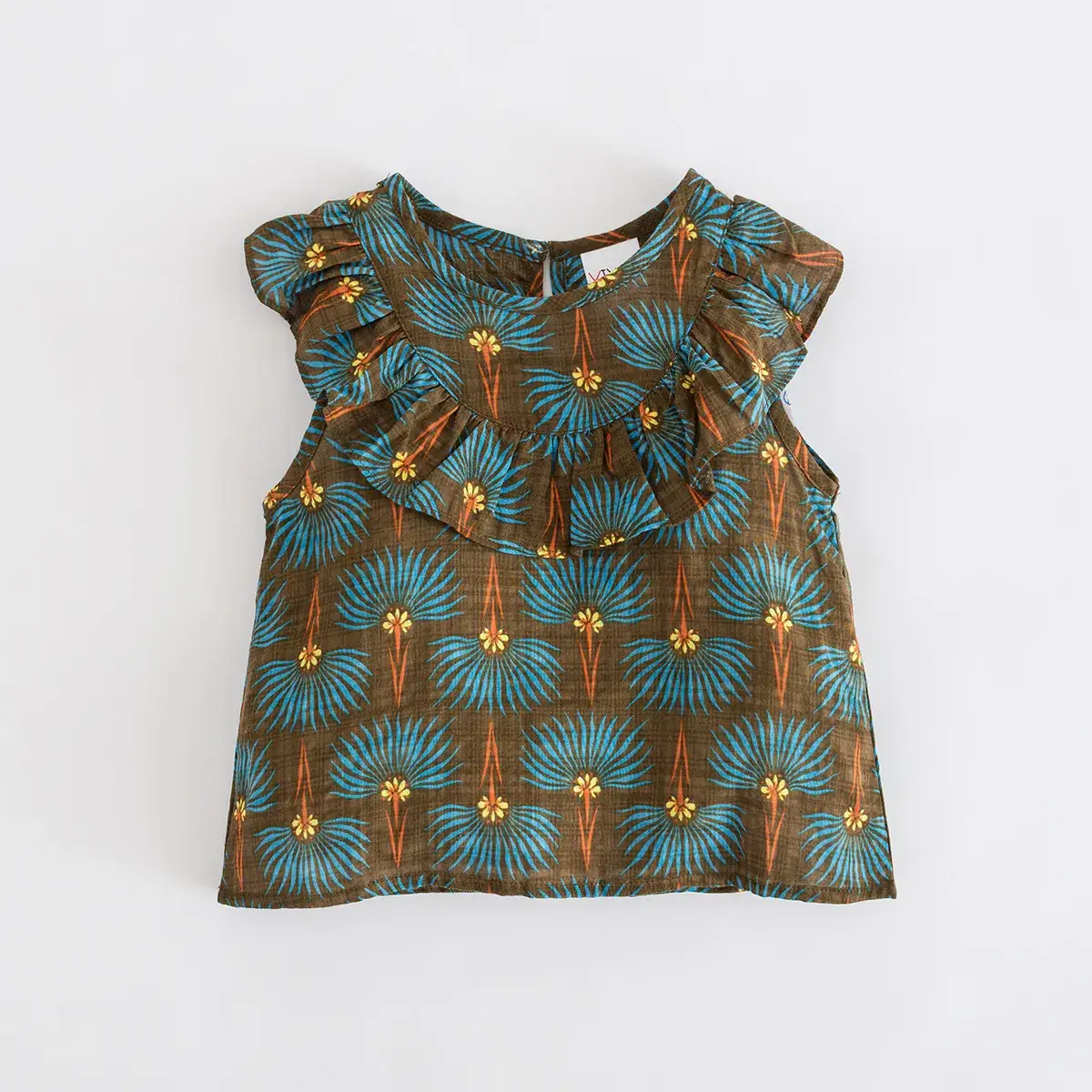 Girls Sleeveless Printed Top Korean Style Summer Top - Image 3