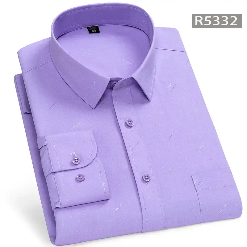 Cotton Thin Blue Long Sleeve Shirt Old Men - Image 15