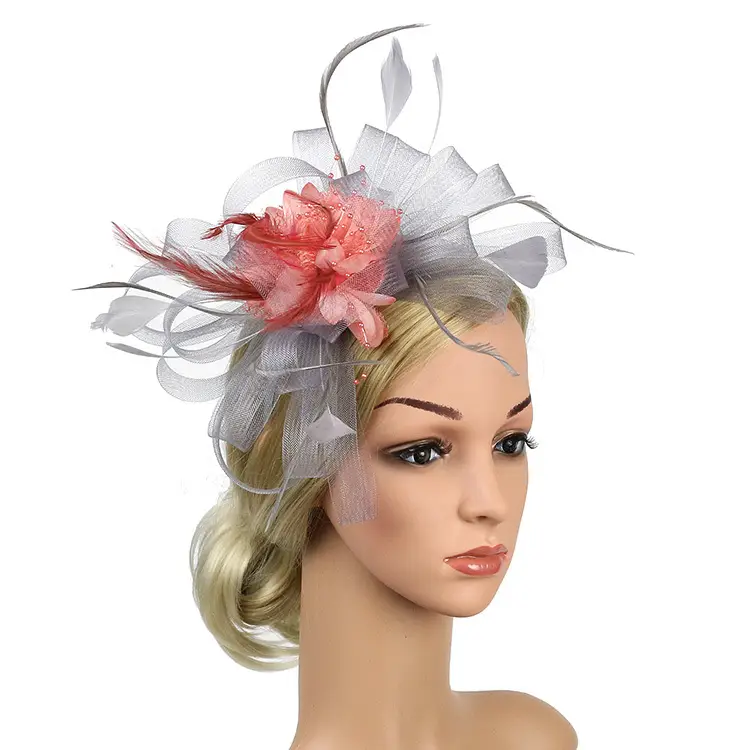 Blue Mesh Feather Hair Hoop for Women - Image 38