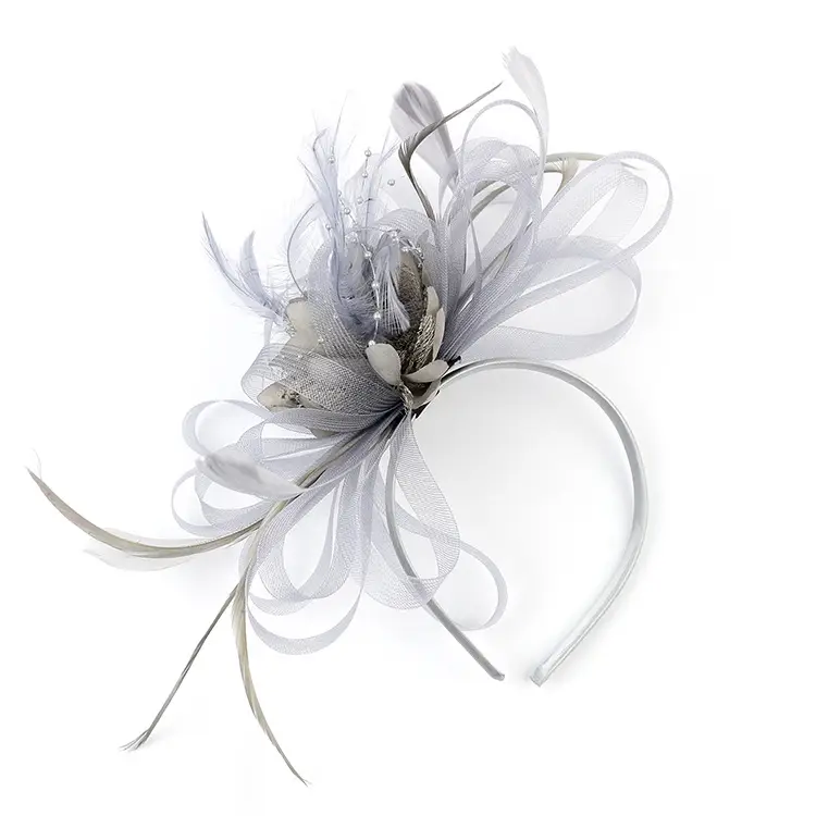 Blue Mesh Feather Hair Hoop for Women - Image 14