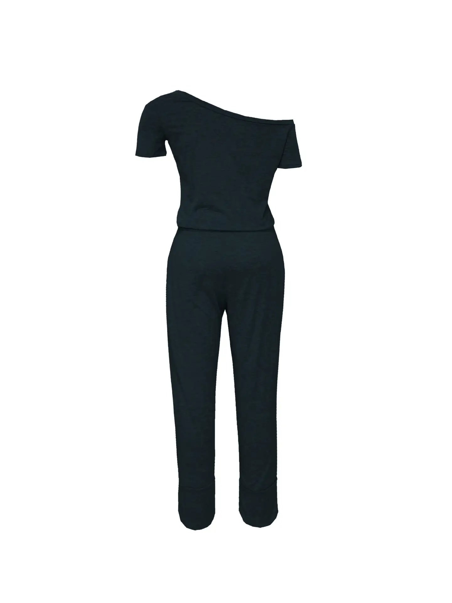 Off-Shoulder Grey Lace-Up Pants Set for Women — feature 42