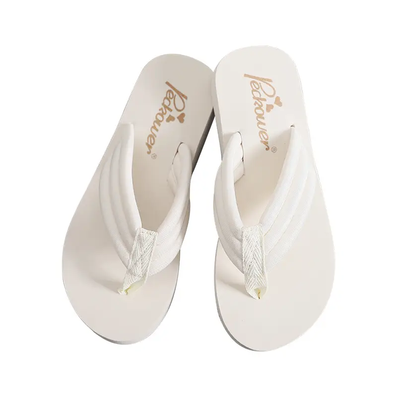 Women Black Korean Style Flip Flops Summer Beach Flats