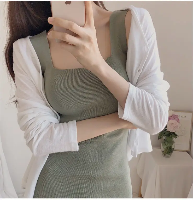 Joker Super Figure Sexy Slim Knit Vest Dress Women — feature 16