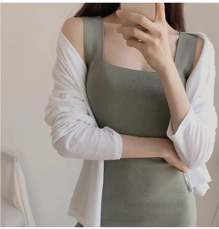 Joker Super Figure Sexy Slim Knit Vest Dress Women — feature 23