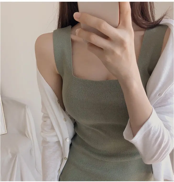 Joker Super Figure Sexy Slim Knit Vest Dress Women — feature 27