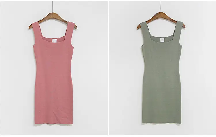 Joker Super Figure Sexy Slim Knit Vest Dress Women — feature 31