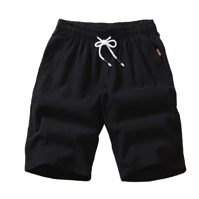 Men Cotton Drawstring Shorts Red Large - Image 10