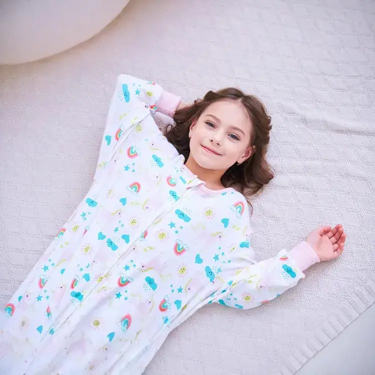 Spring Cotton Kick Print Pajamas for Girls - Image 5