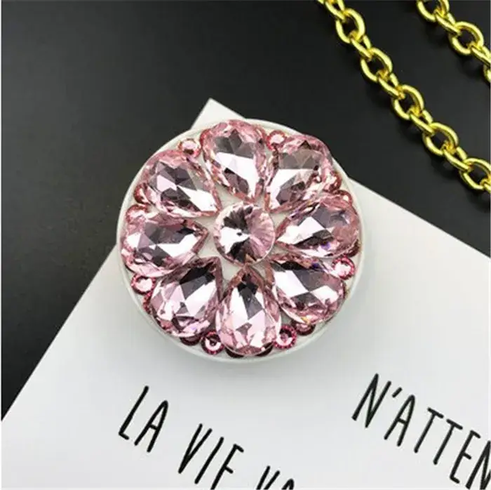 Red Rhinestone Mobile Phone Holder with Multi-Function Design - Image 3