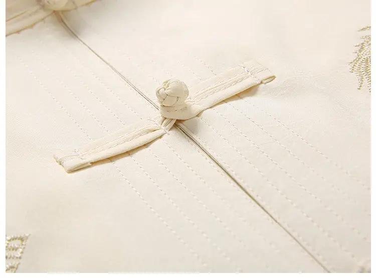 White Chinese Embroidered Tang Suit for Men — feature 10
