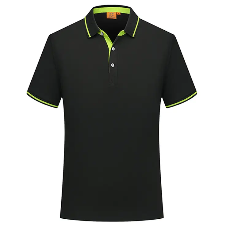Men Blue Cotton Polo Shirt with White Trim - Image 5