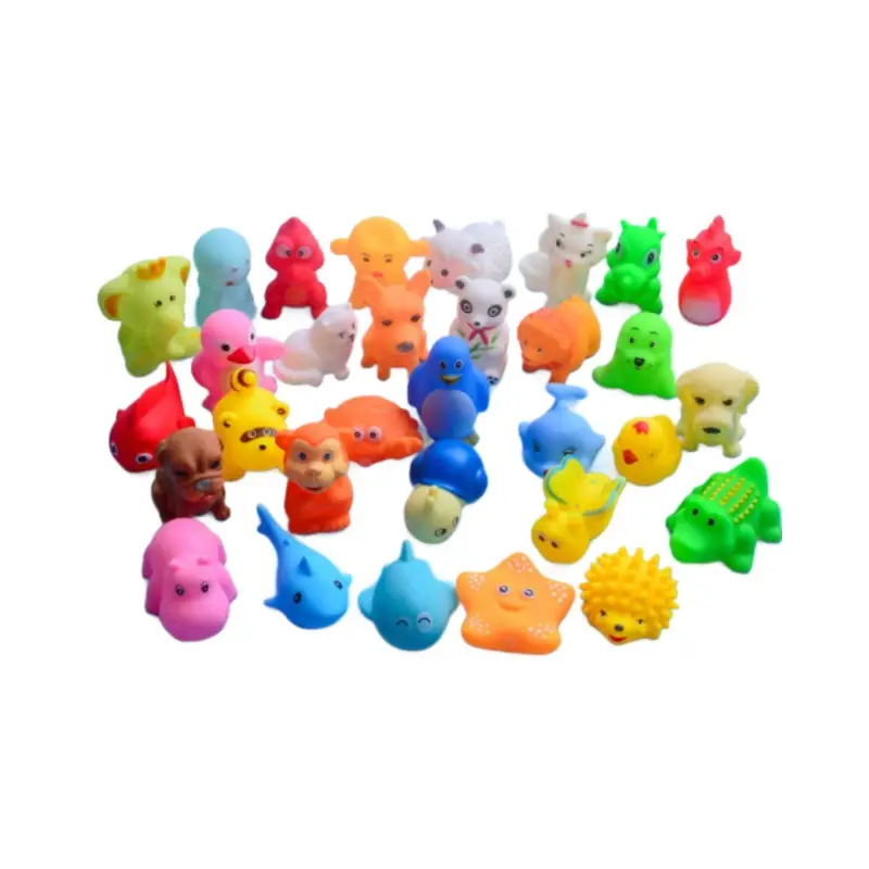 Children's Water Toys Baby Swimming Bath Vinyl Soft Rubber Yellow Duck Combination Toy Pinch and Call Little Duck
