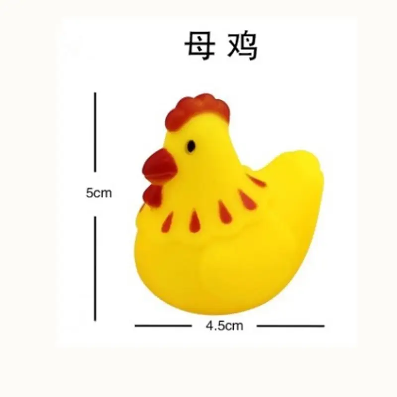 Children's Water Toys Baby Swimming Bath Vinyl Soft Rubber Yellow Duck Combination Toy Pinch and Call Little Duck