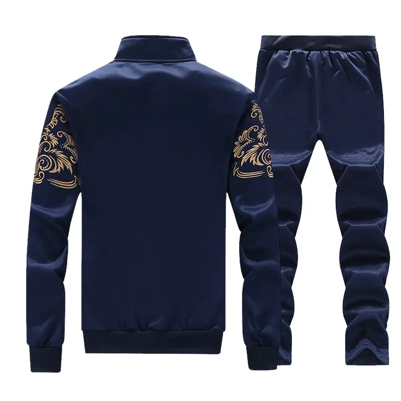 Men's Navy Blue Embroidered Track Suit Large