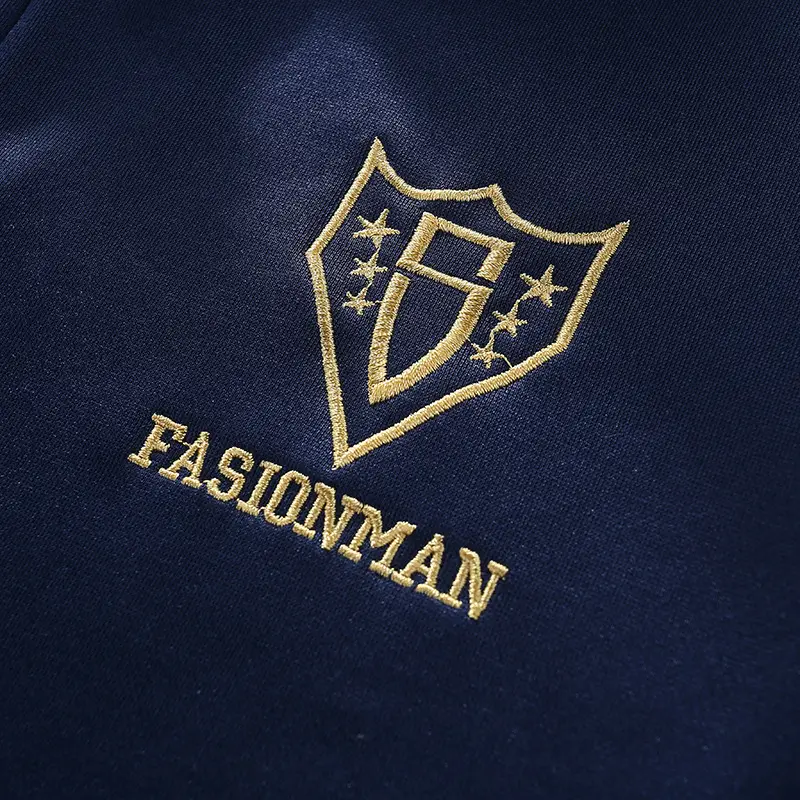 Men's Navy Blue Embroidered Track Suit Large