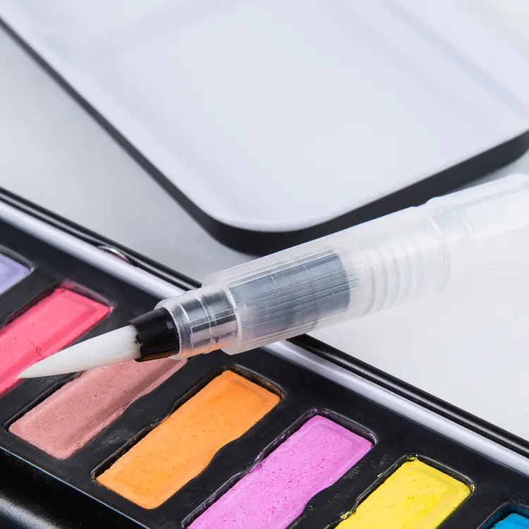 Cross-border solid watercolor water pen set 12 color water storage watercolor pen set water soluble color lead brush