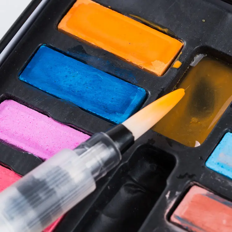 Cross-border solid watercolor water pen set 12 color water storage watercolor pen set water soluble color lead brush
