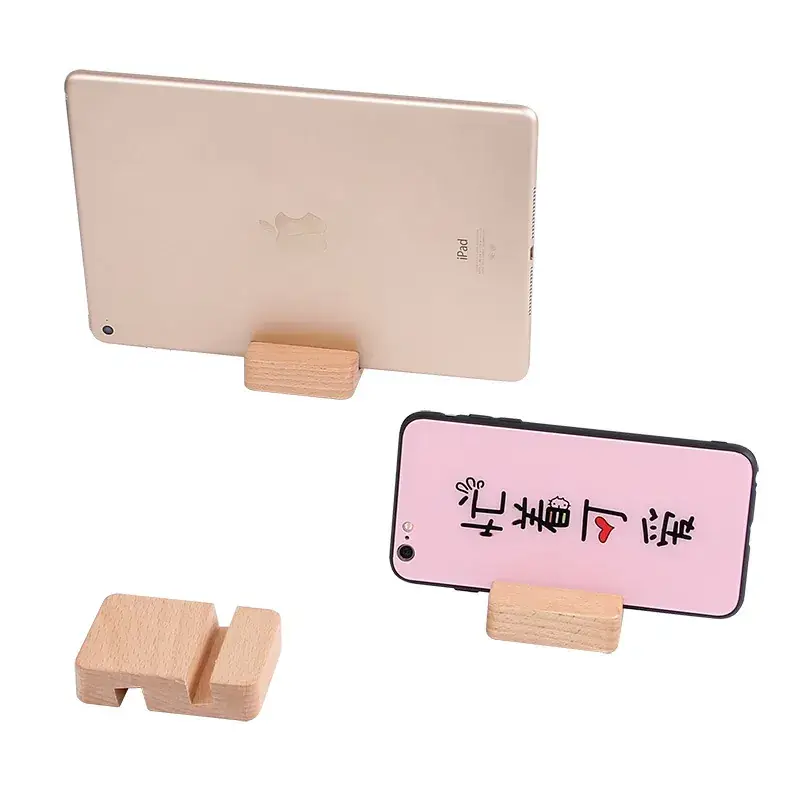 Wooden Tablet Stand for Desktop & Mobile Holder - Image 4
