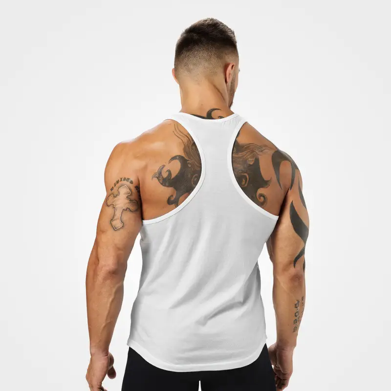 Men's New Era Slim Sleeveless Vest White - Image 6