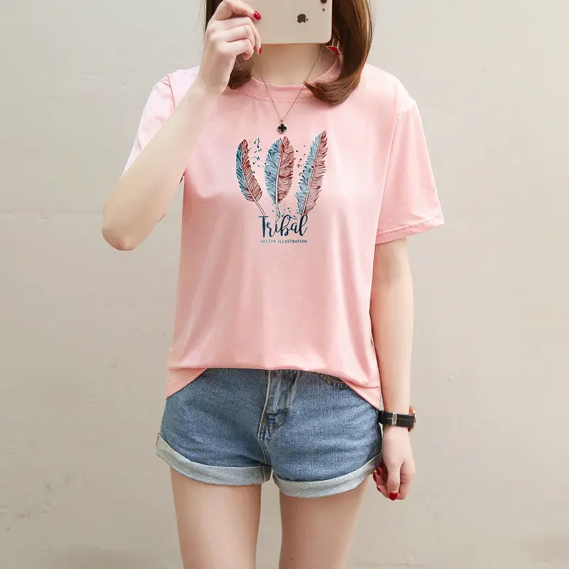 2025 Summer Korean Style Letter Short Sleeve T-Shirt for Women — feature 20