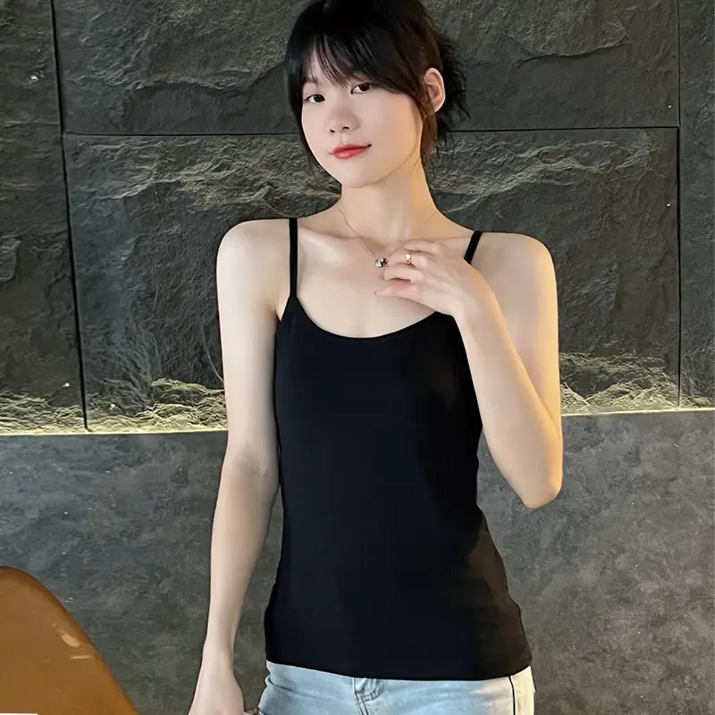 Women's Adjustable Camisole Set Black White Plus Size - Image 3