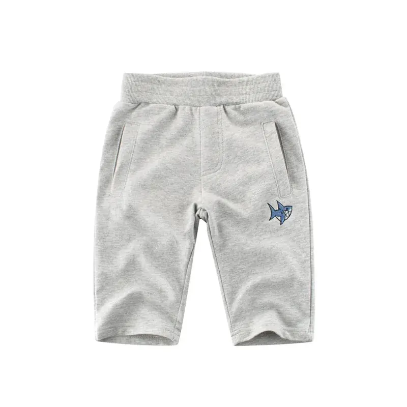 Boys Grey Korean Style Cropped Shorts 2024 - Image 2