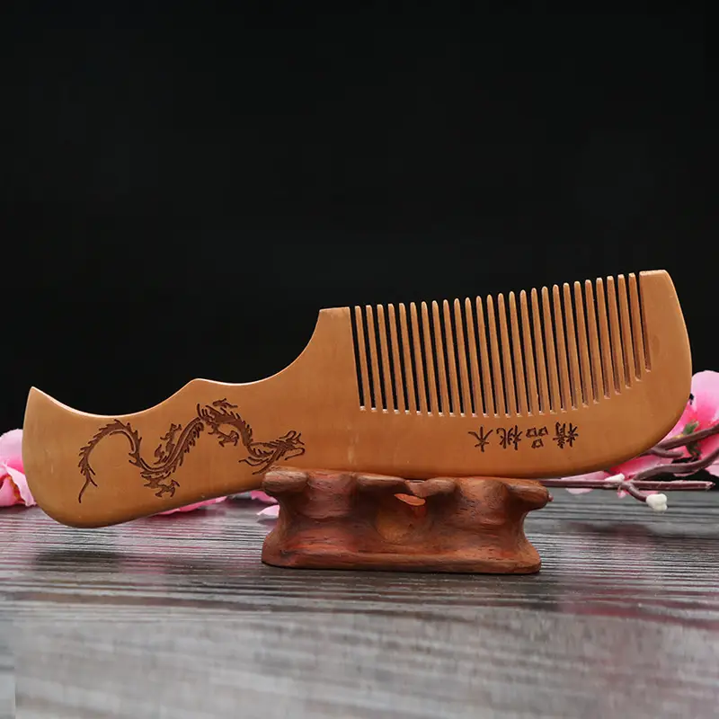 Peach Wood Hair Comb Linyi Manufacturer - Image 2