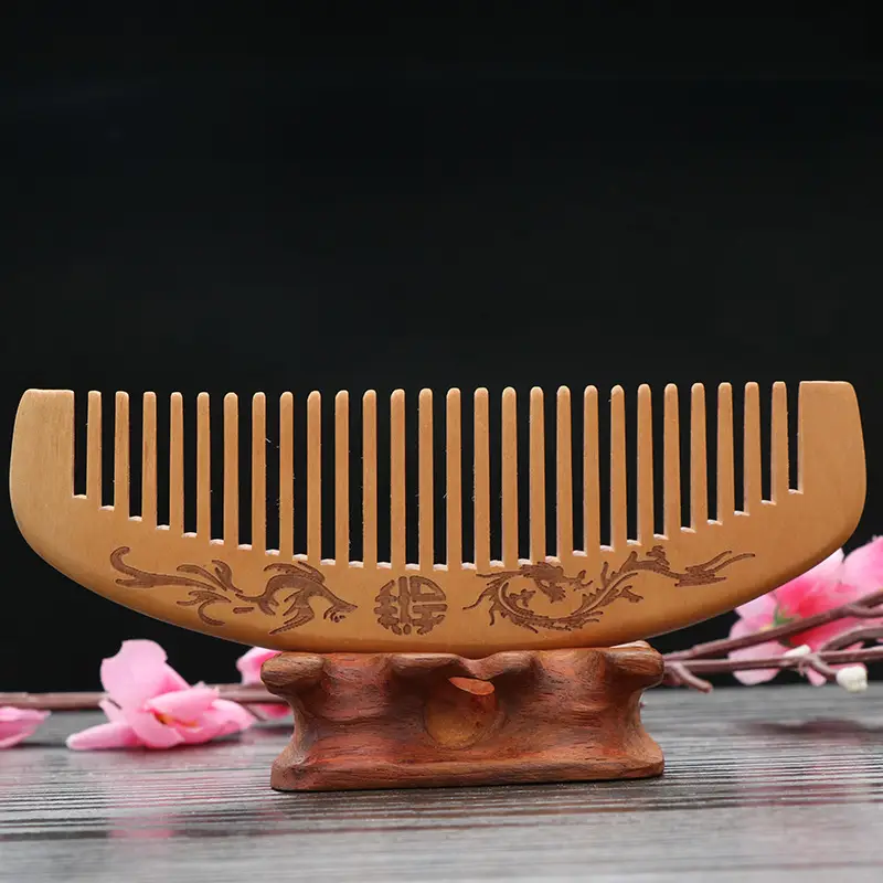 Peach Wood Hair Comb Linyi Manufacturer - Image 3