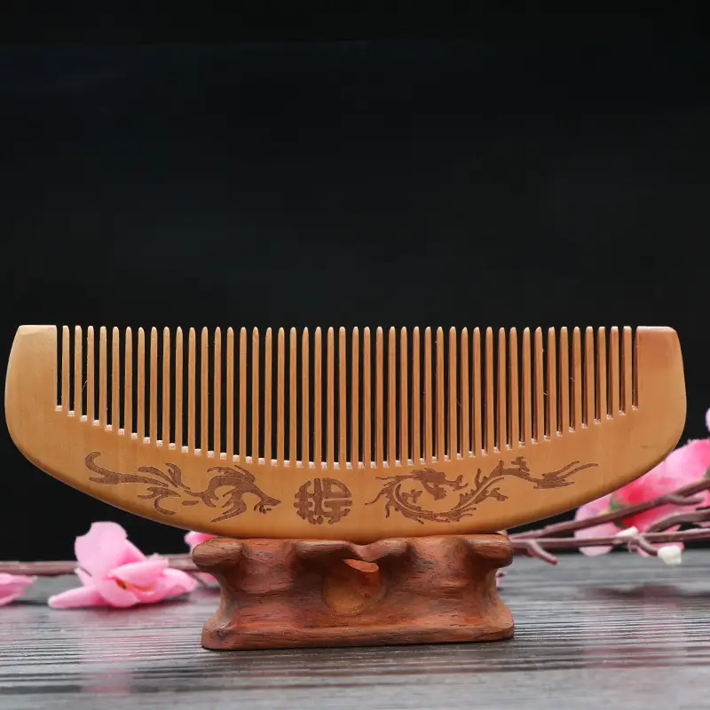 Peach Wood Hair Comb Linyi Manufacturer - Image 4