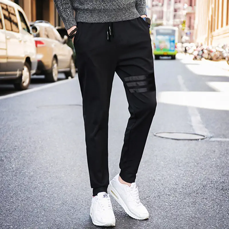 Men's Black Sweatpants Casual Running Pants 2022 - Image 2