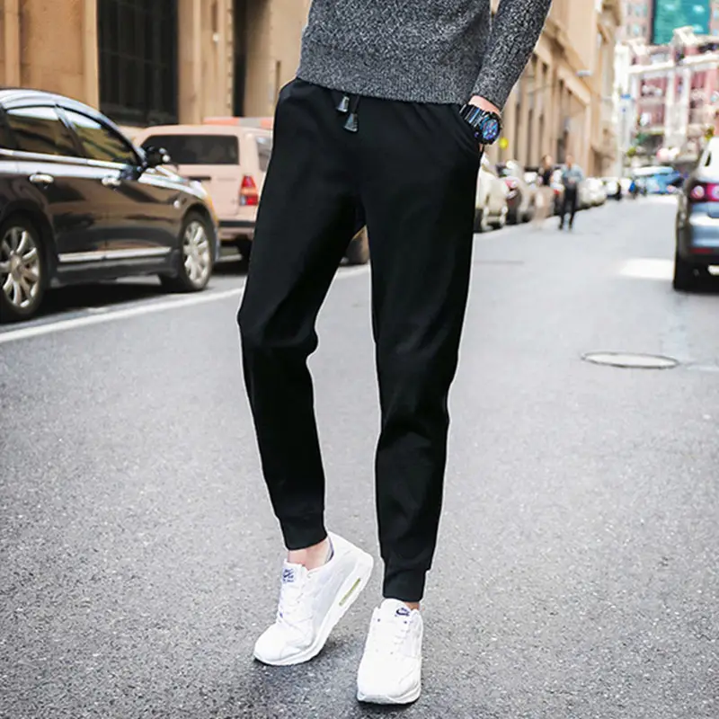Men's Black Sweatpants Casual Running Pants 2022 - Image 3