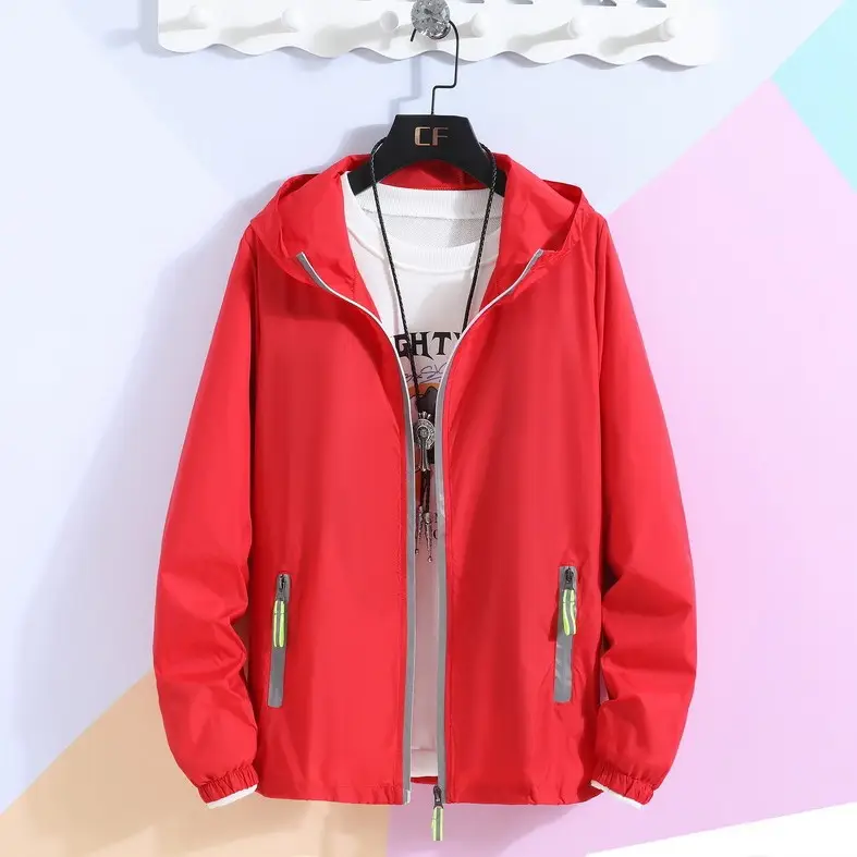 Men's Grey Reflective Hoodie Large Zipper - Image 11