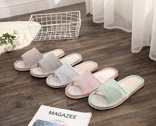 New Style Home Slippers Women's Summer Home Indoor Four Seasons Cotton Linen Linen Floor Slippers Men's Summer — feature 31