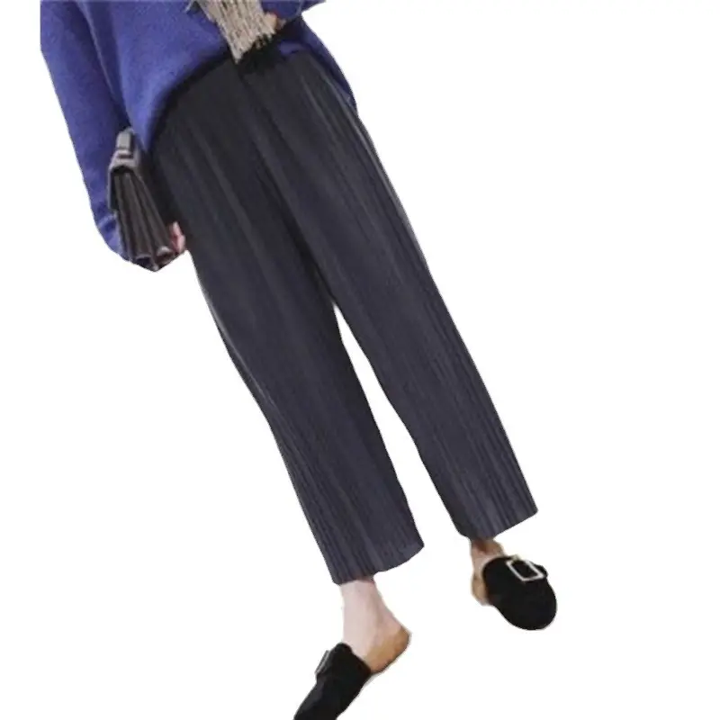 New Chiffon Wide Leg Pants High Waist Casual Pants Large Size