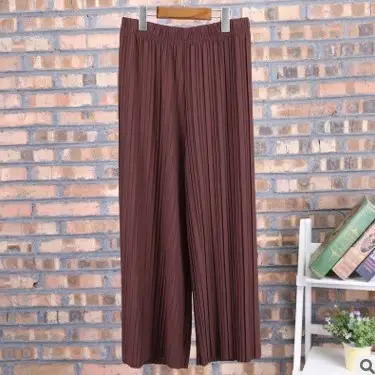 New Chiffon Wide Leg Pants High Waist Casual Pants Large Size