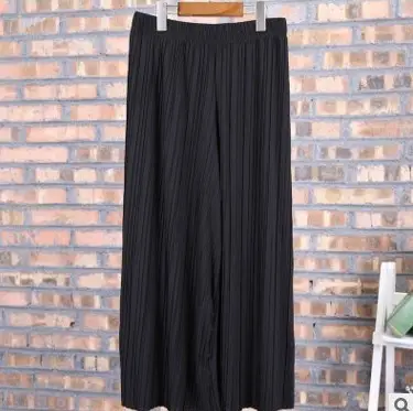 New Chiffon Wide Leg Pants High Waist Casual Pants Large Size