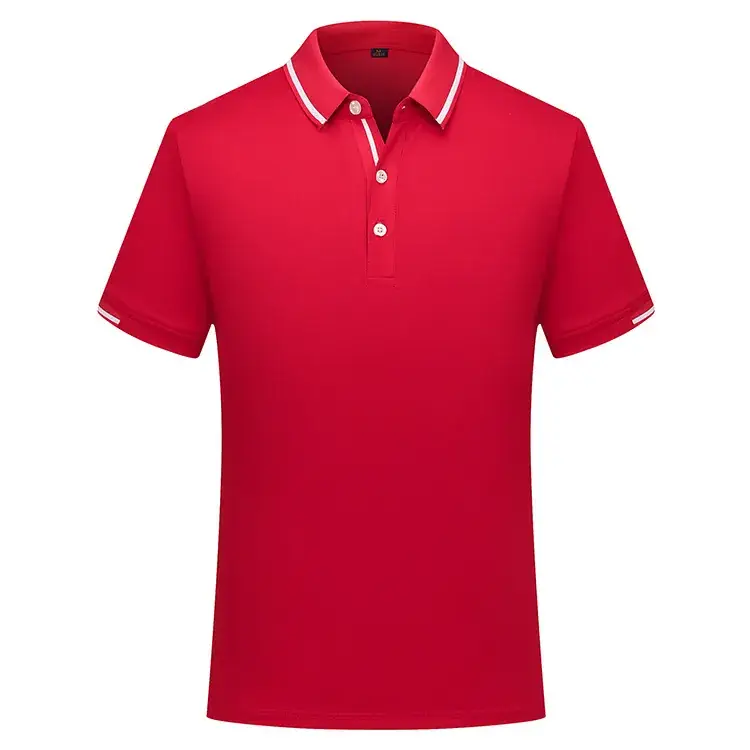 Men Green Orange Polo T-Shirt with Collar & Buttons - Image 2