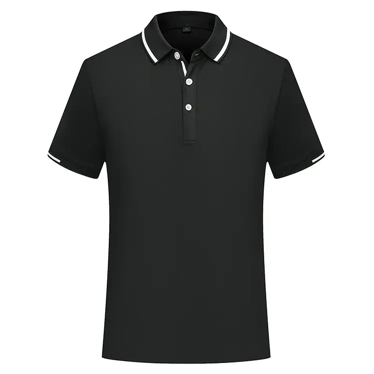Men Green Orange Polo T-Shirt with Collar & Buttons - Image 5