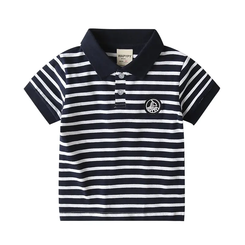 Boys Striped Polo T-Shirt 2025 Summer - Image 6