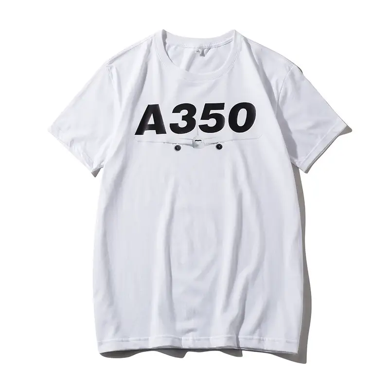 Men Red A350 Graphic T-Shirt Cotton Loose Fit - Image 7